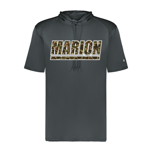 Marion Camo SS Hoodie - Graphite