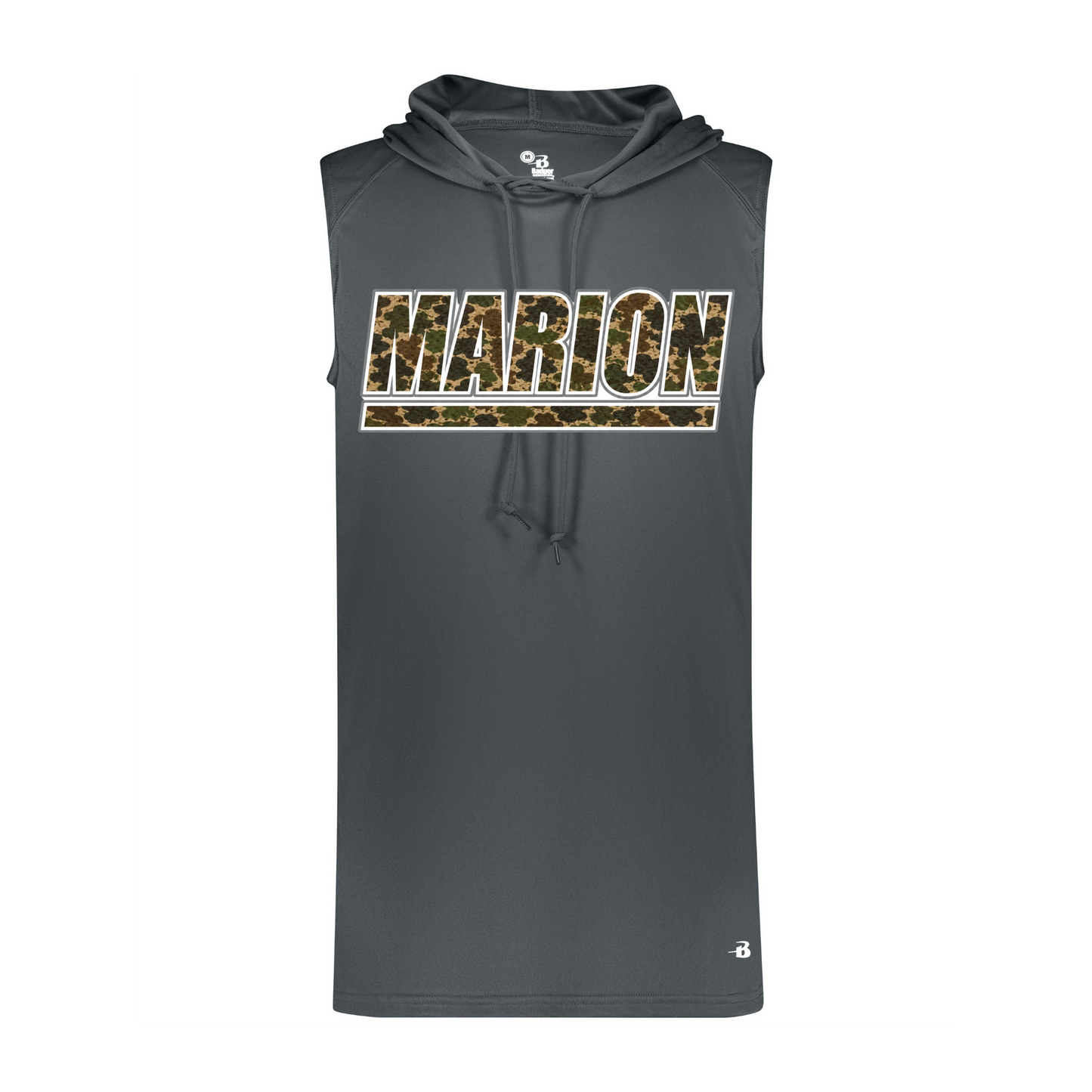 Marion Duck Camo Sleeveless Hoodie - Graphite
