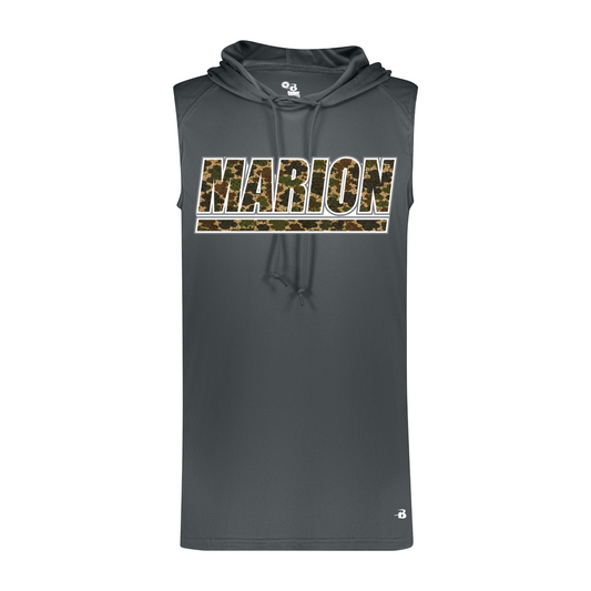 Marion Duck Camo Sleeveless Hoodie - Graphite