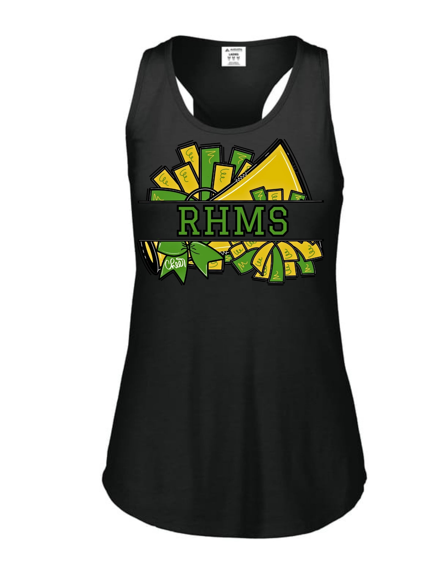 Richard Hardy RHMS Cheer Pom Racerback Tank - Black