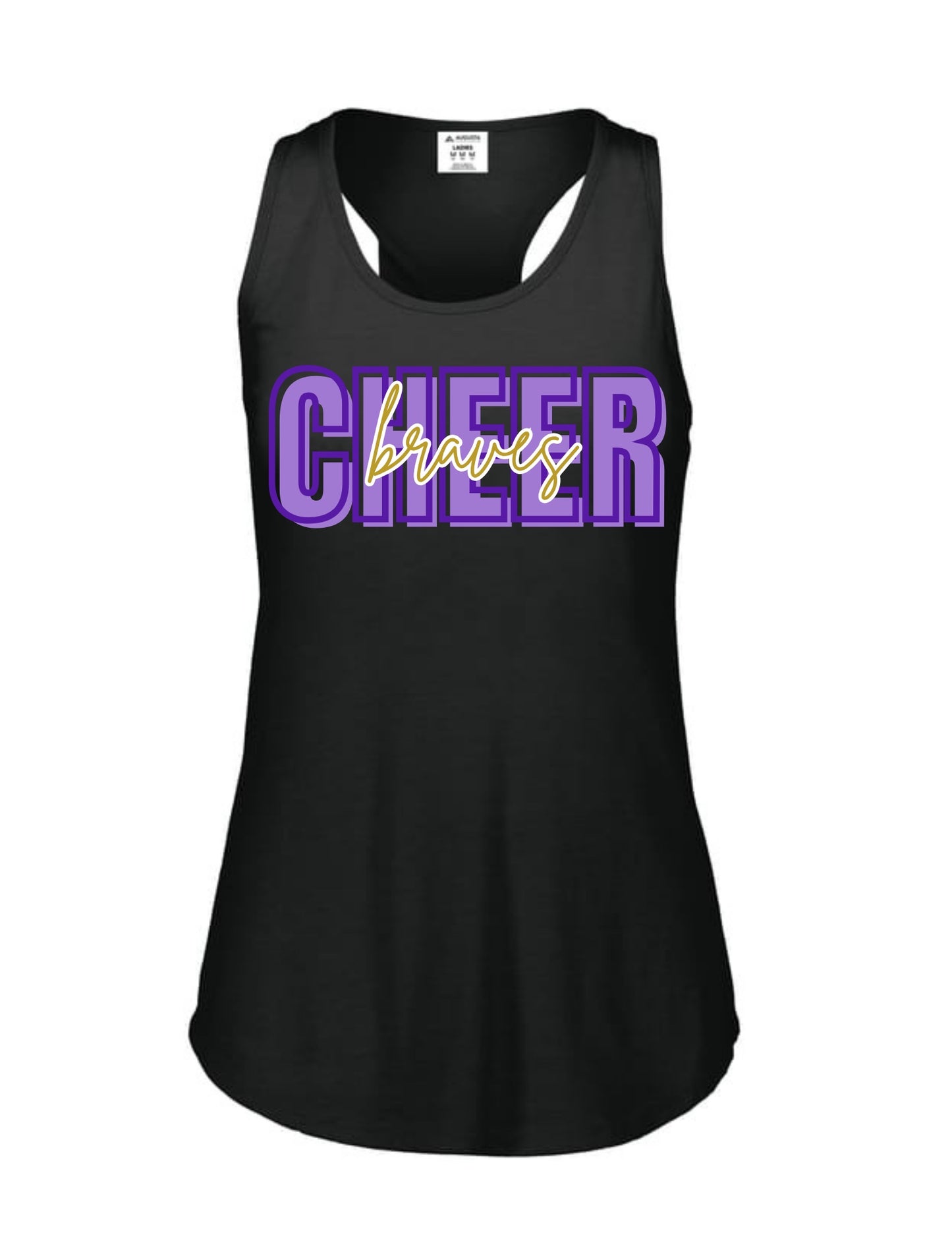Sequatchie County Braves Cheer Racerback Tank - Black