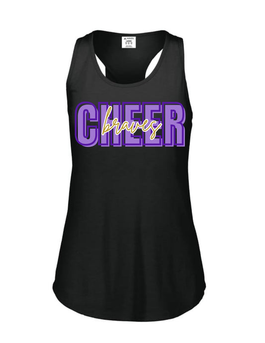 Sequatchie County Braves Cheer Racerback Tank - Black