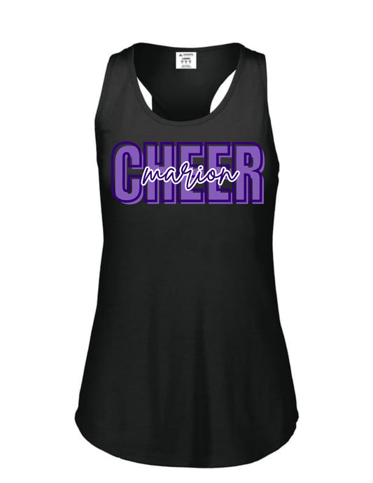 Marion Cheer Warriors Racerback Tank - Black