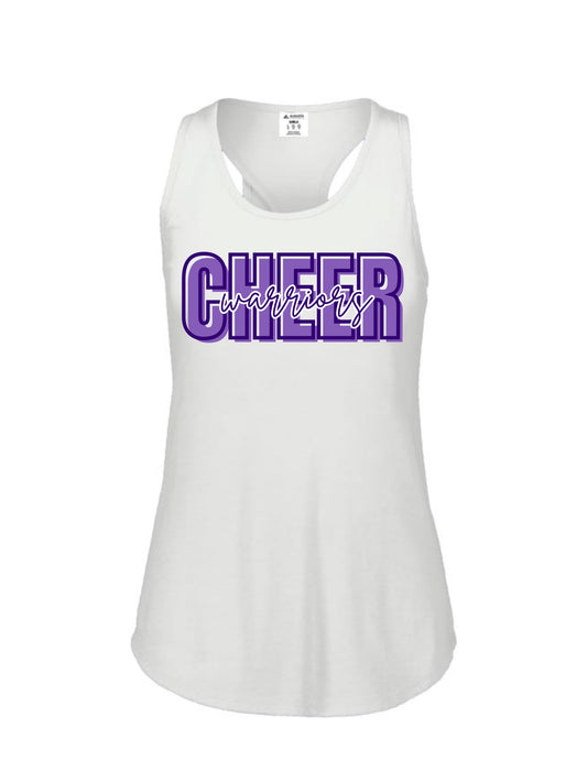 Jasper Cheer Warriors Racerback Tank - White