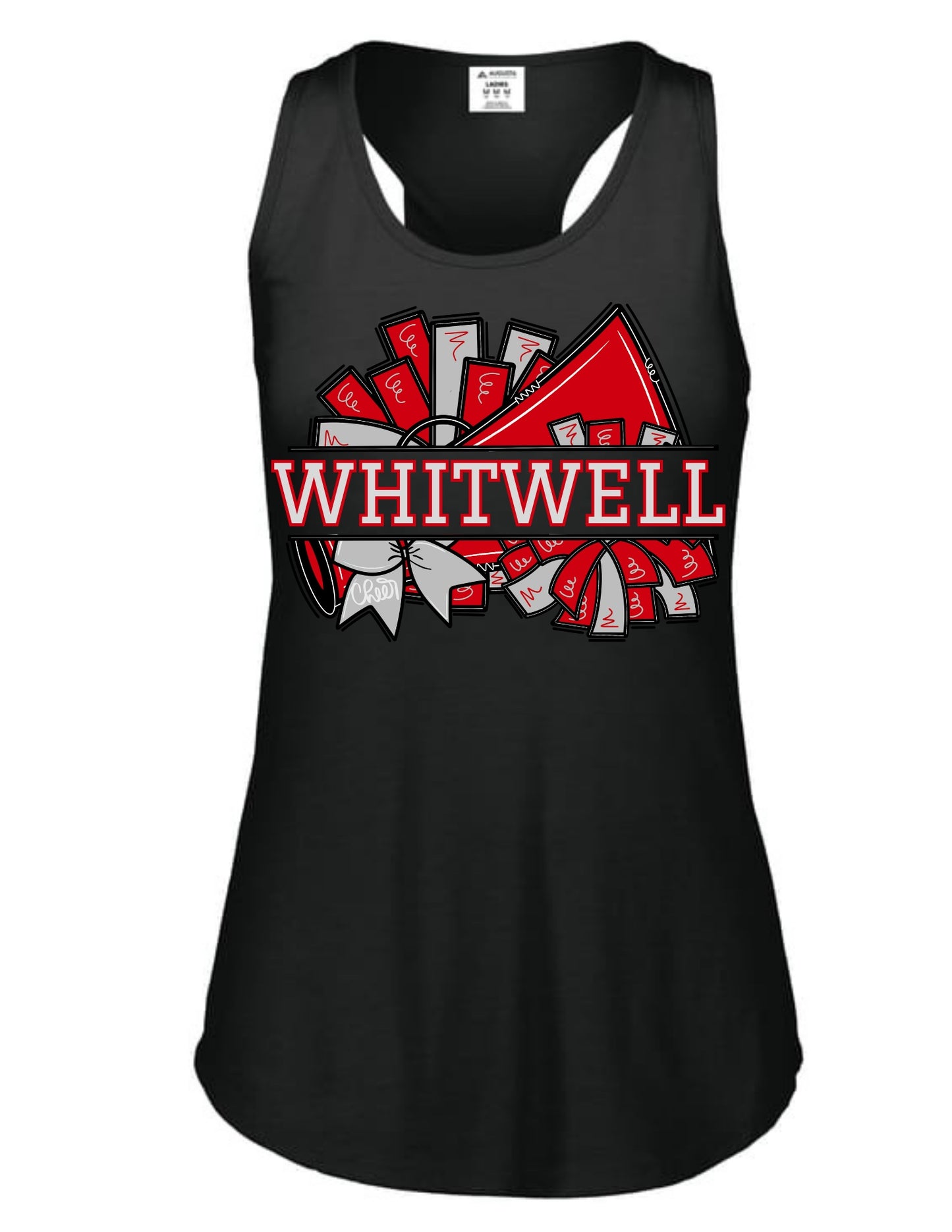 Whitwell Tigers Cheer Racerback Tank - Black