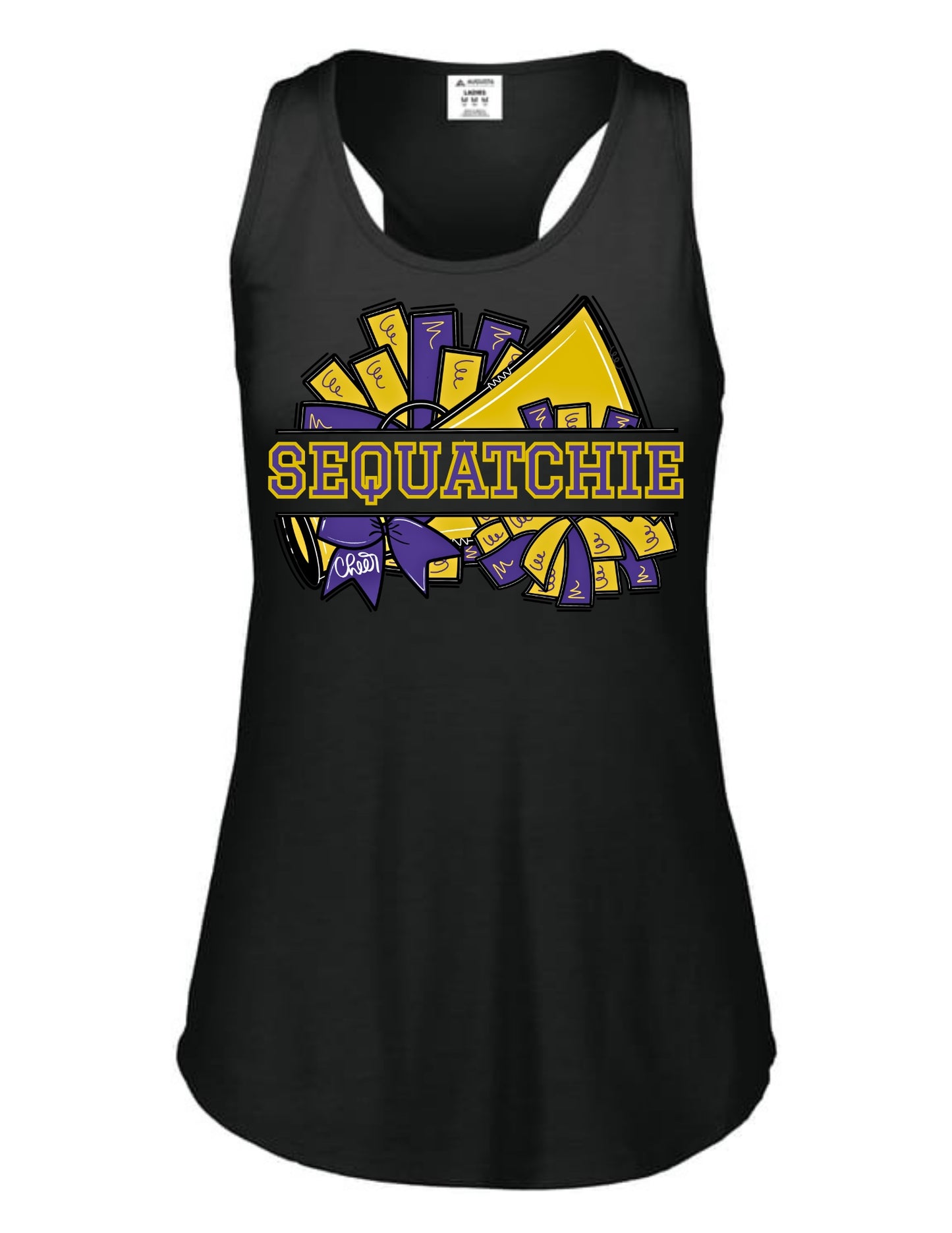 Sequatchie County Cheer Braves Racerback Tank - Black