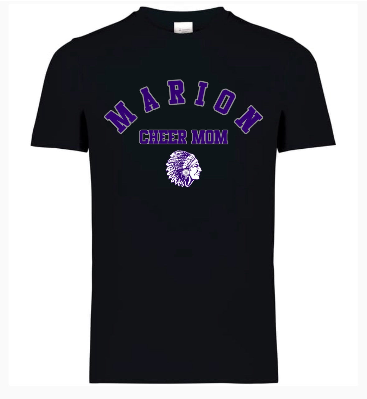 Marion Warriors Cheer Mom T-Shirt - Black