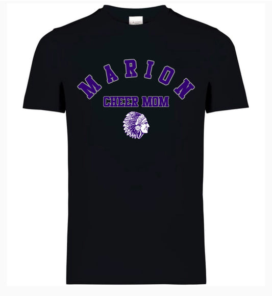 Marion Warriors Cheer Mom T-Shirt - Black