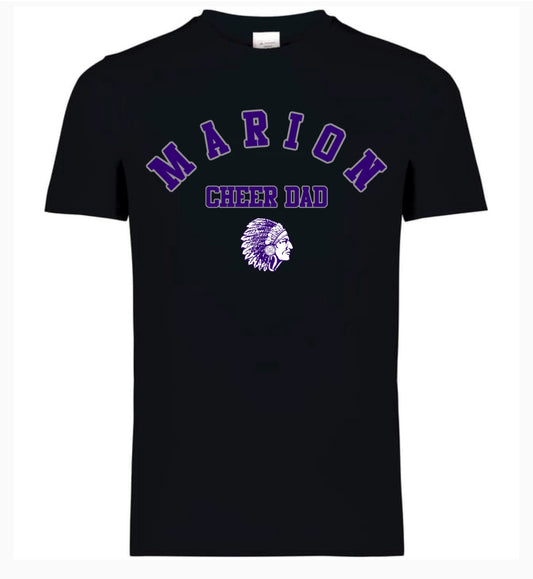 Marion Warriors Cheer Dad T-Shirt - Black