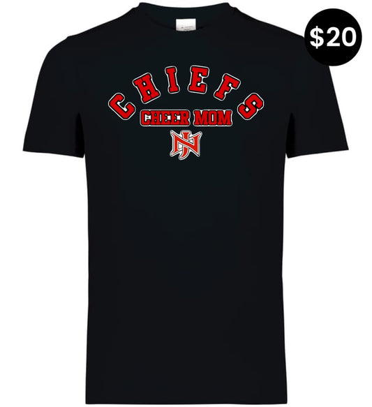 North Jackson Chiefs Cheer Mom T-Shirt - Black