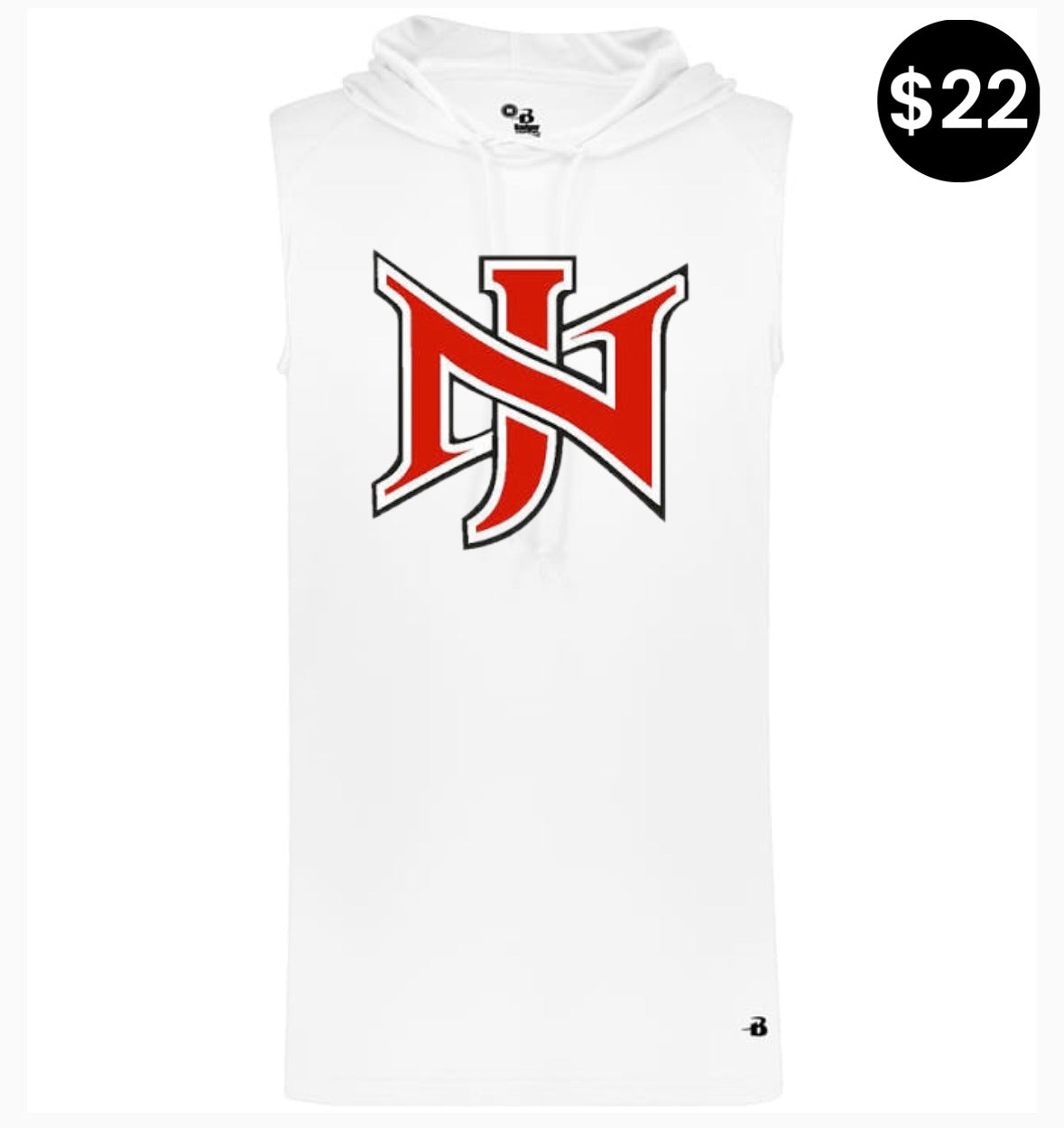 North Jackson NJ Logo Sleeveless Hoodie