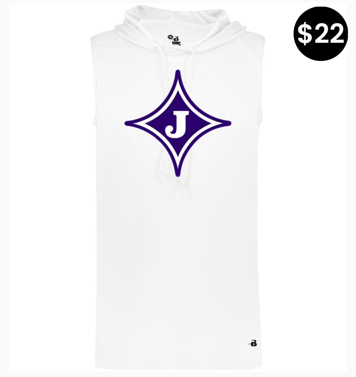 Jasper Middle School J Logo Sleeveless Hoodie