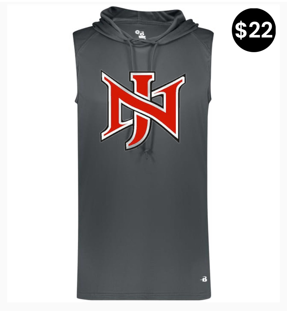 North Jackson NJ Logo Sleeveless Hoodie