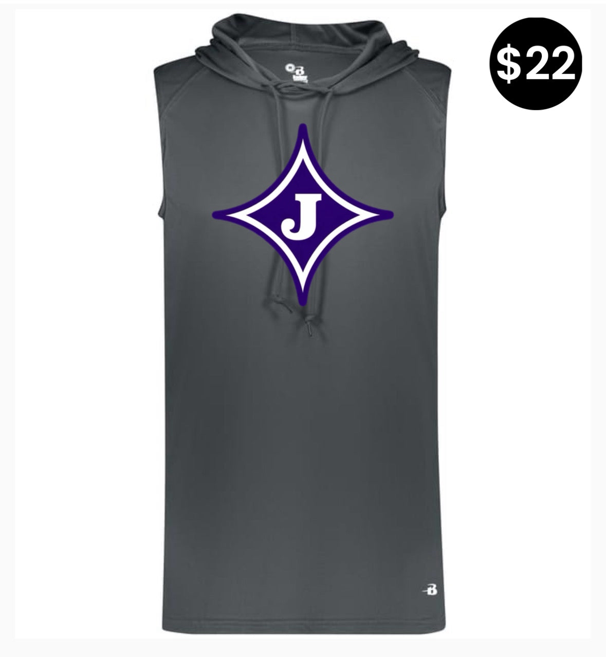 Jasper Middle School J Logo Sleeveless Hoodie