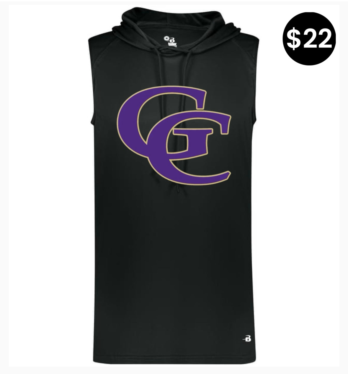Grundy County GC Logo Sleeveless Hoodie