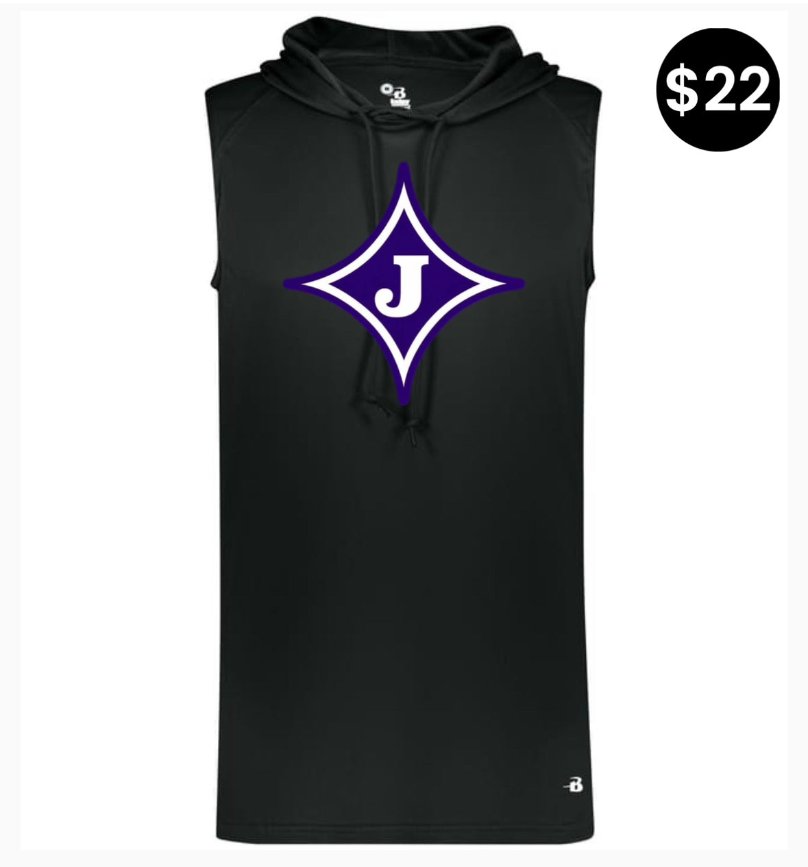 Jasper Middle School J Logo Sleeveless Hoodie