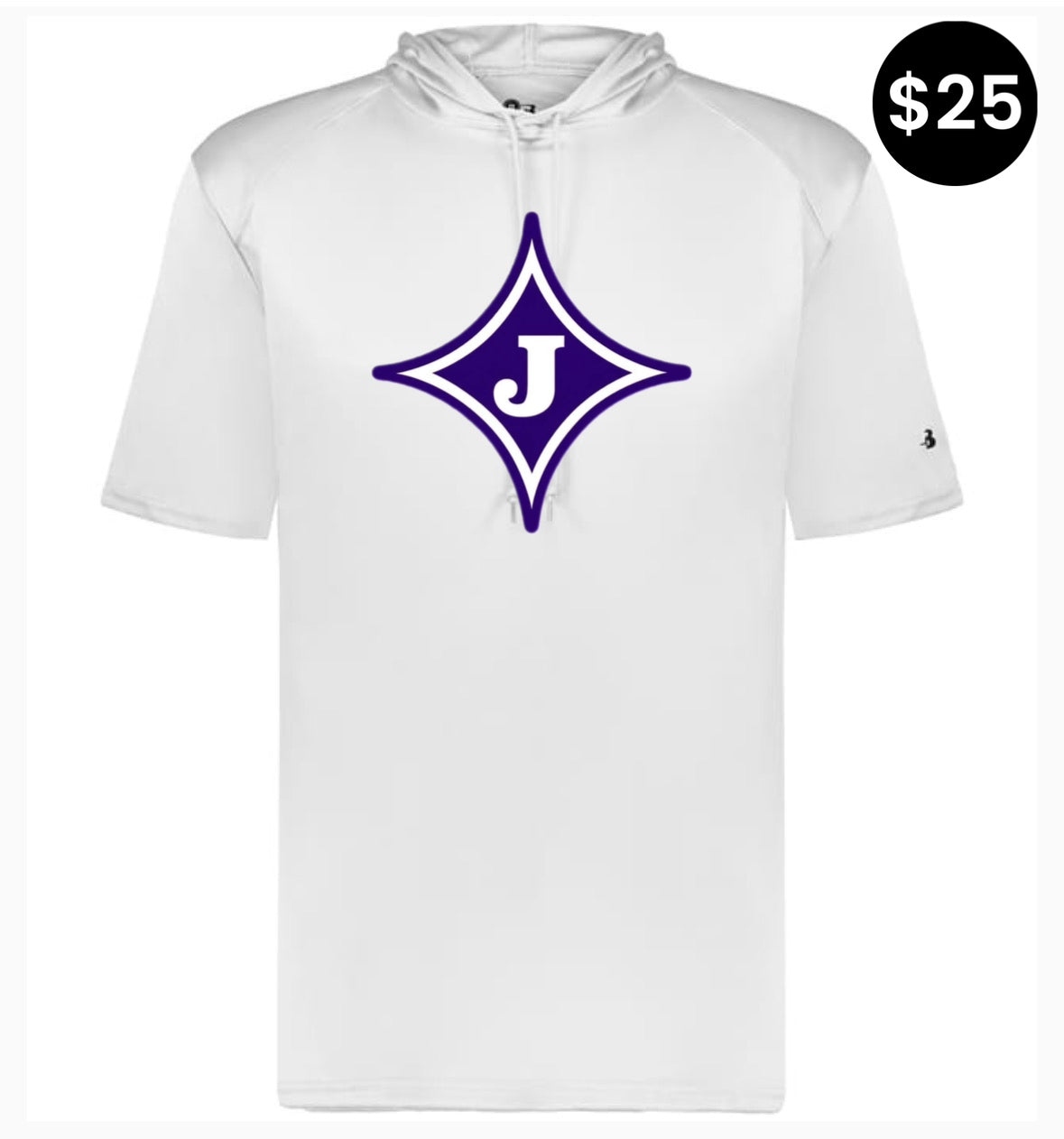 Jasper Middle School J Logo Short Sleeve Hoodie