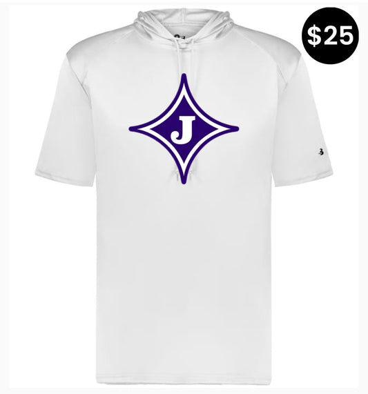Jasper Middle School J Logo Short Sleeve Hoodie