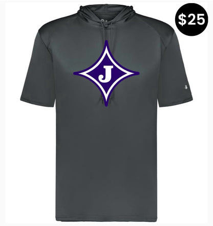 Jasper Middle School J Logo Short Sleeve Hoodie