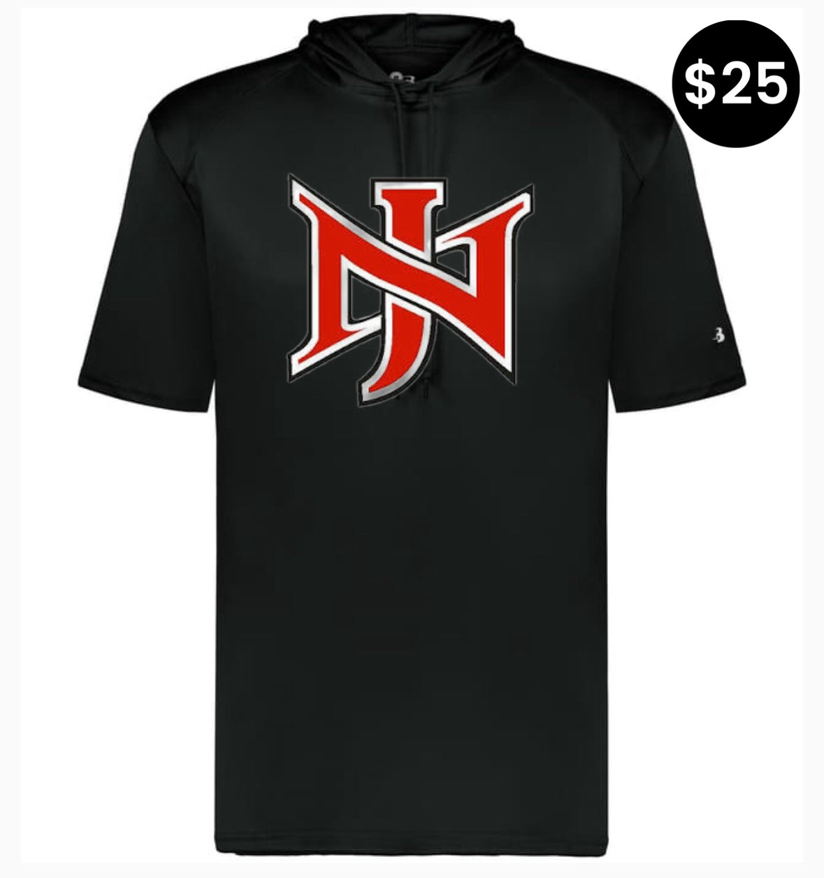 North Jackson NJ Logo Short Sleeve Hoodie