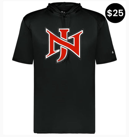 North Jackson NJ Logo Short Sleeve Hoodie