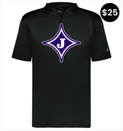 Jasper Middle School J Logo Short Sleeve Hoodie