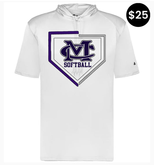 Marion County Softball Home Plate Short-Sleeve Hoodie