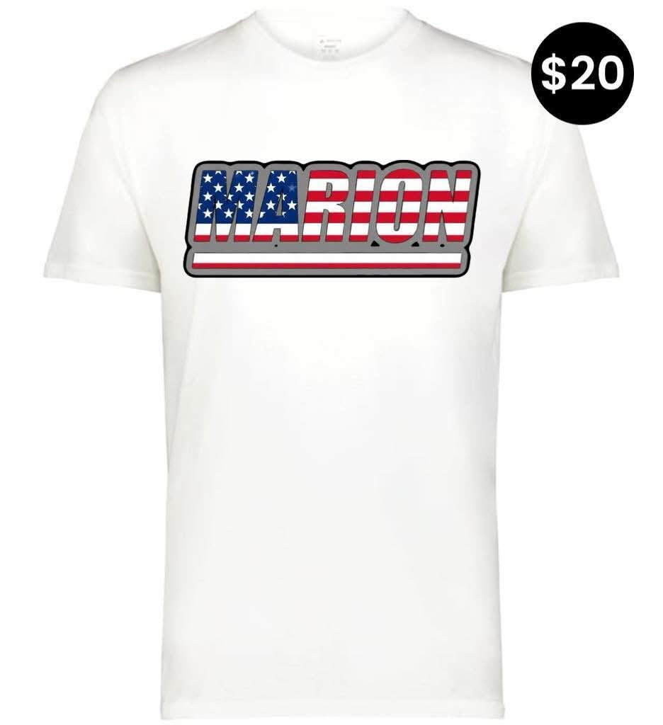 Marion Patriotic Stars & Stripes T-Shirt