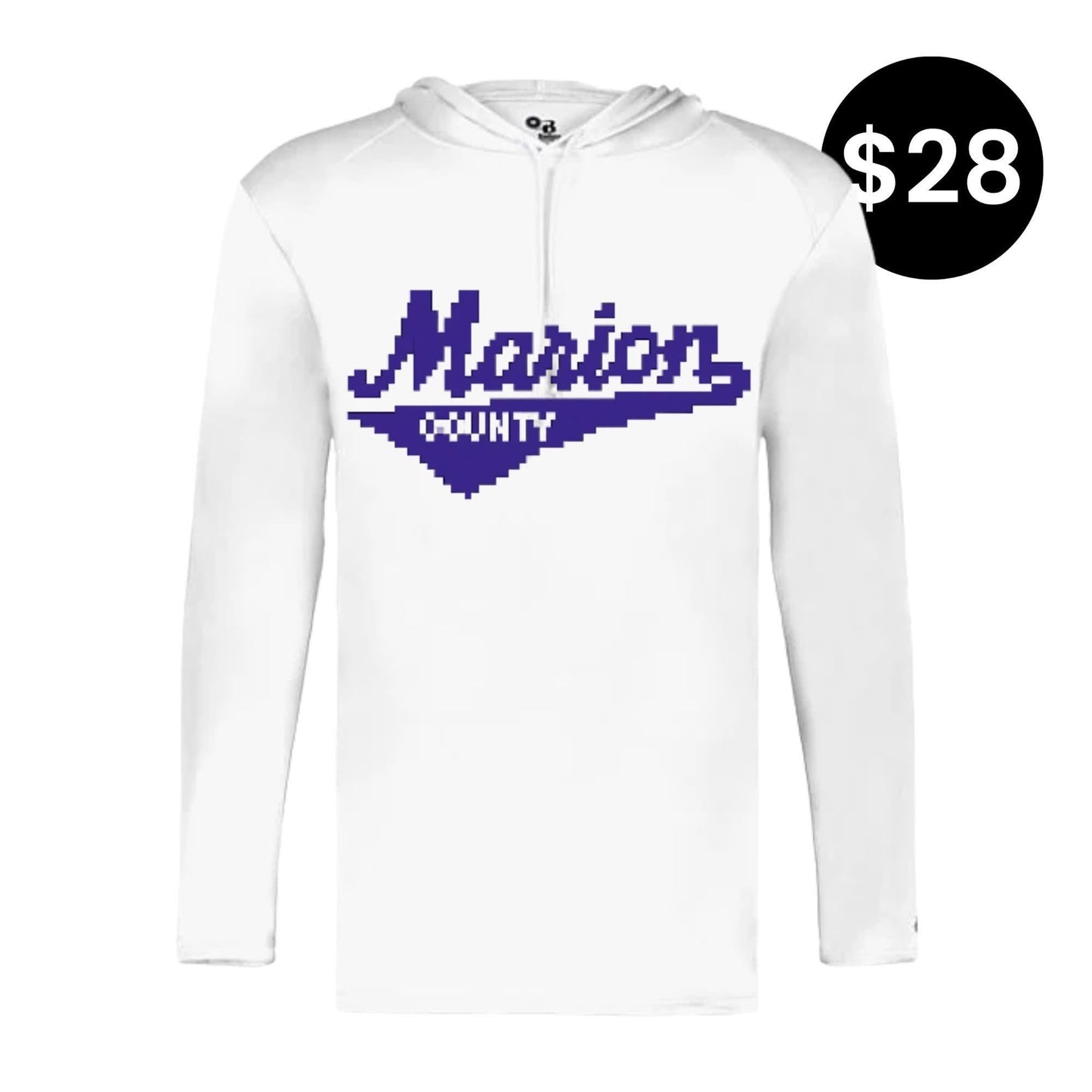Marion County 8-Bit Logo B Core Long Sleeve Hoodie