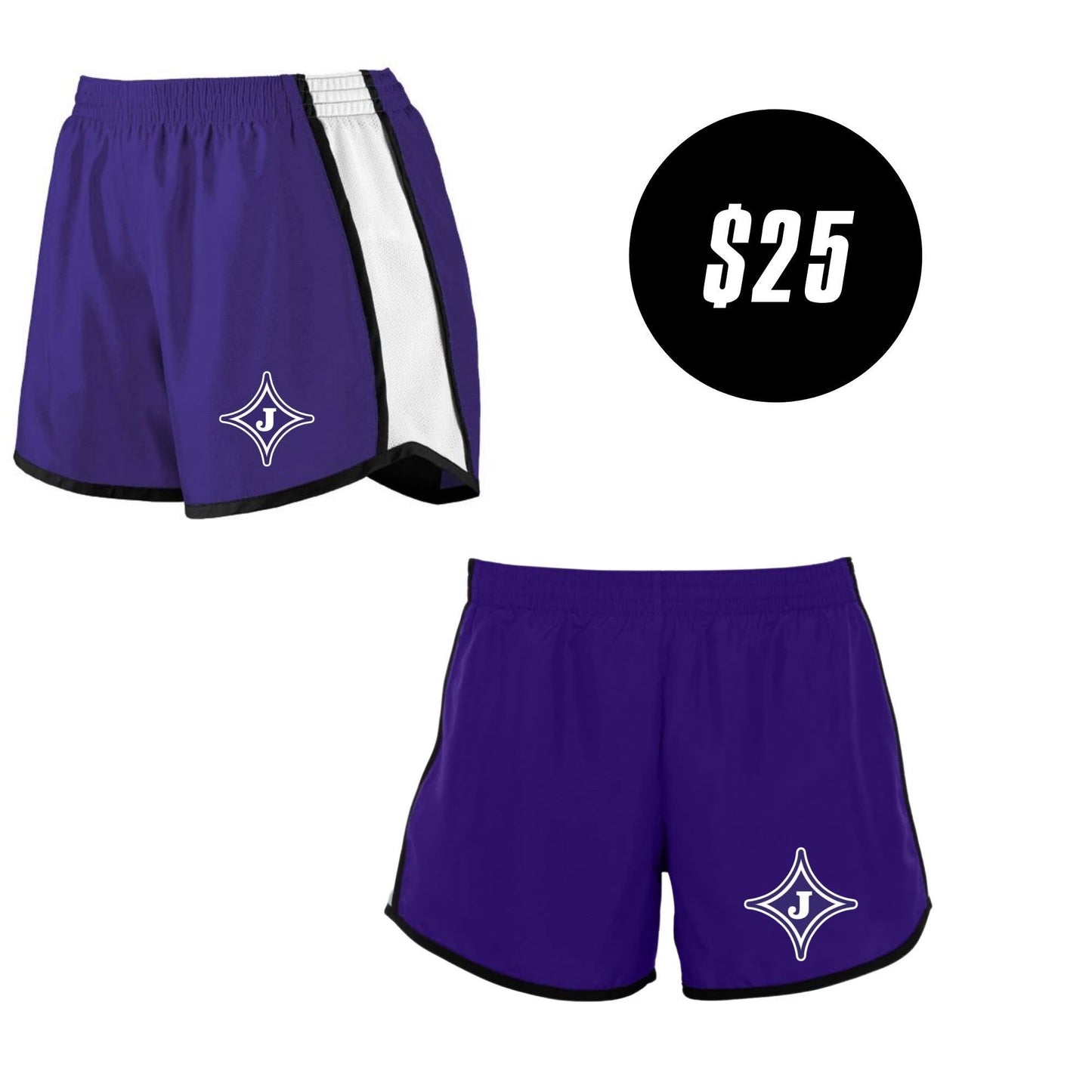 Jasper Warriors J Logo Athletic Shorts - Purple