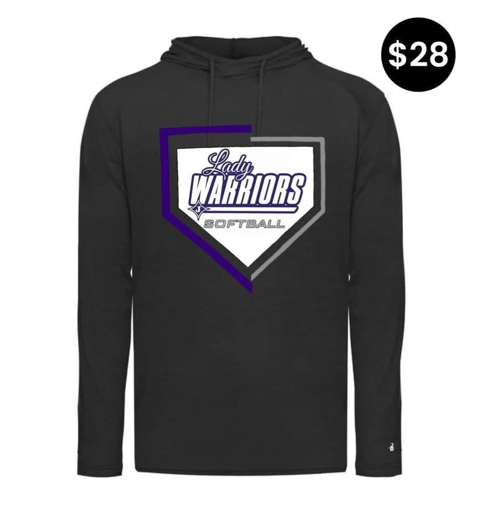 Jasper Lady Warriors Softball Home Plate B Core Long Sleeve Hoodie