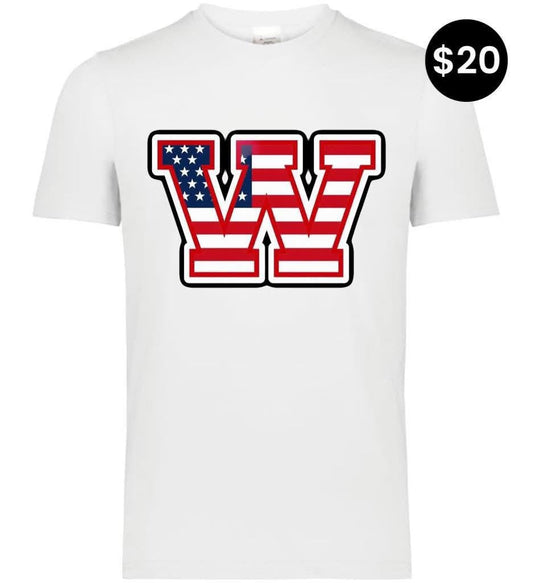 Whitwell Tigers USA Flag W Tee