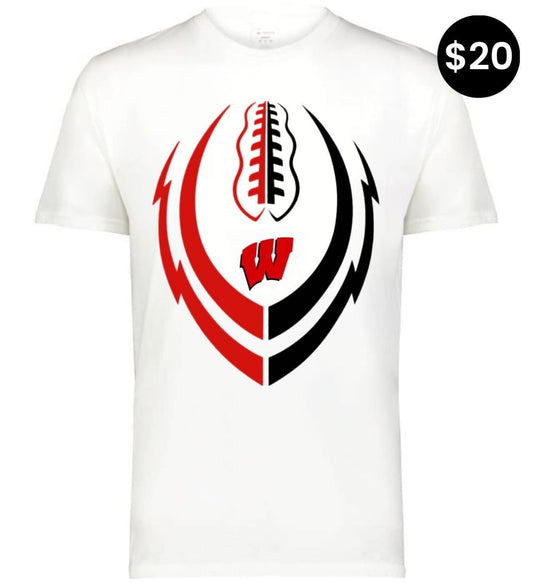Whitwell Tigers Script W Football Tee