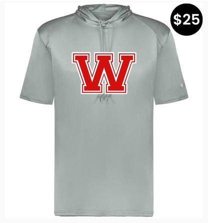 Whitwell Tigers W Short-Sleeve Hoodie - Silver