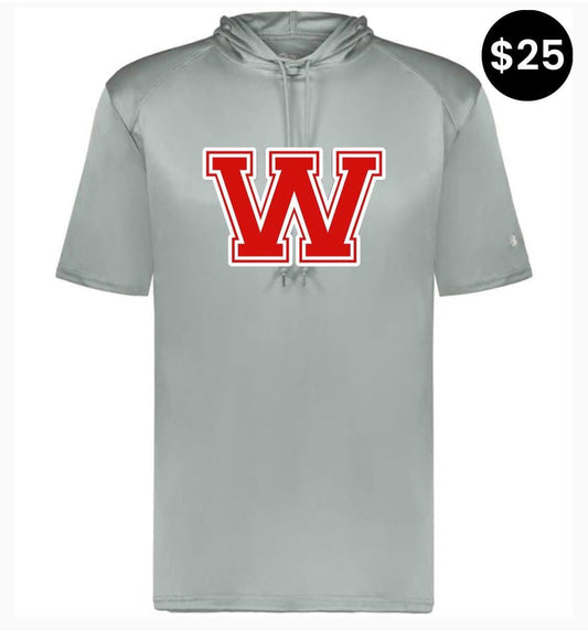 Whitwell Tigers W Short-Sleeve Hoodie - Silver