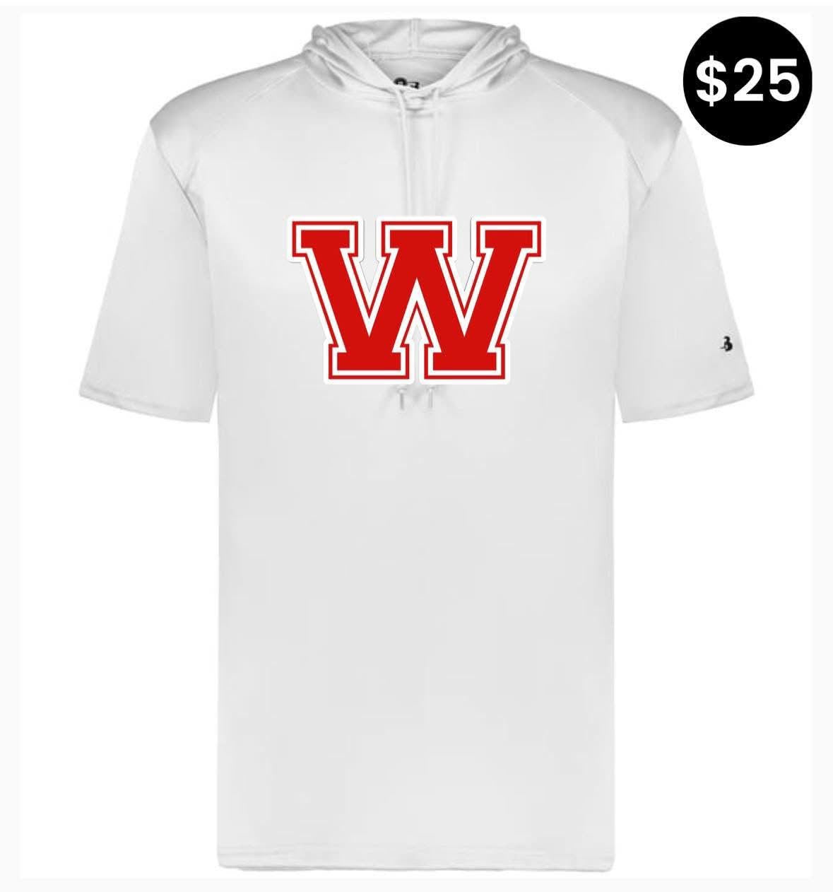 Whitwell Tigers W Short-Sleeve Hoodie - White