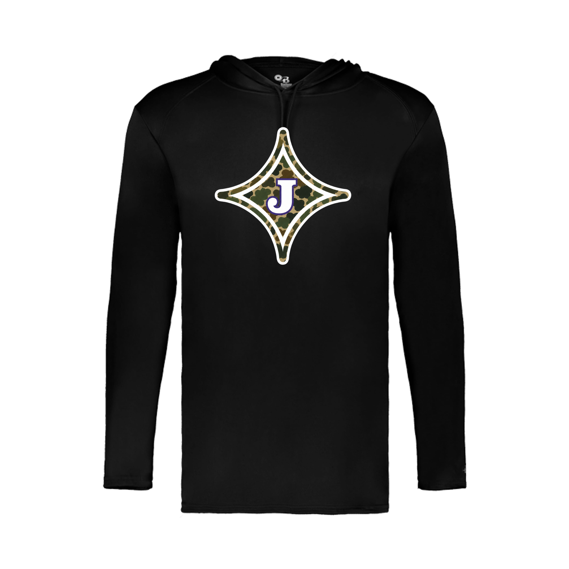 Jasper Camo Star Long-Sleeve Hoodie - Black