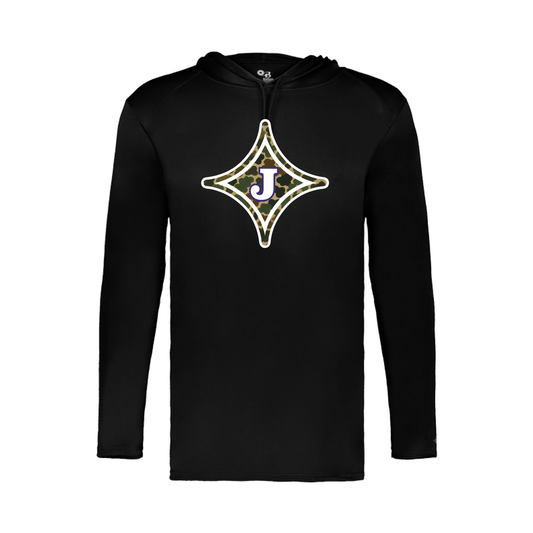 Jasper Camo Star Long-Sleeve Hoodie - Black