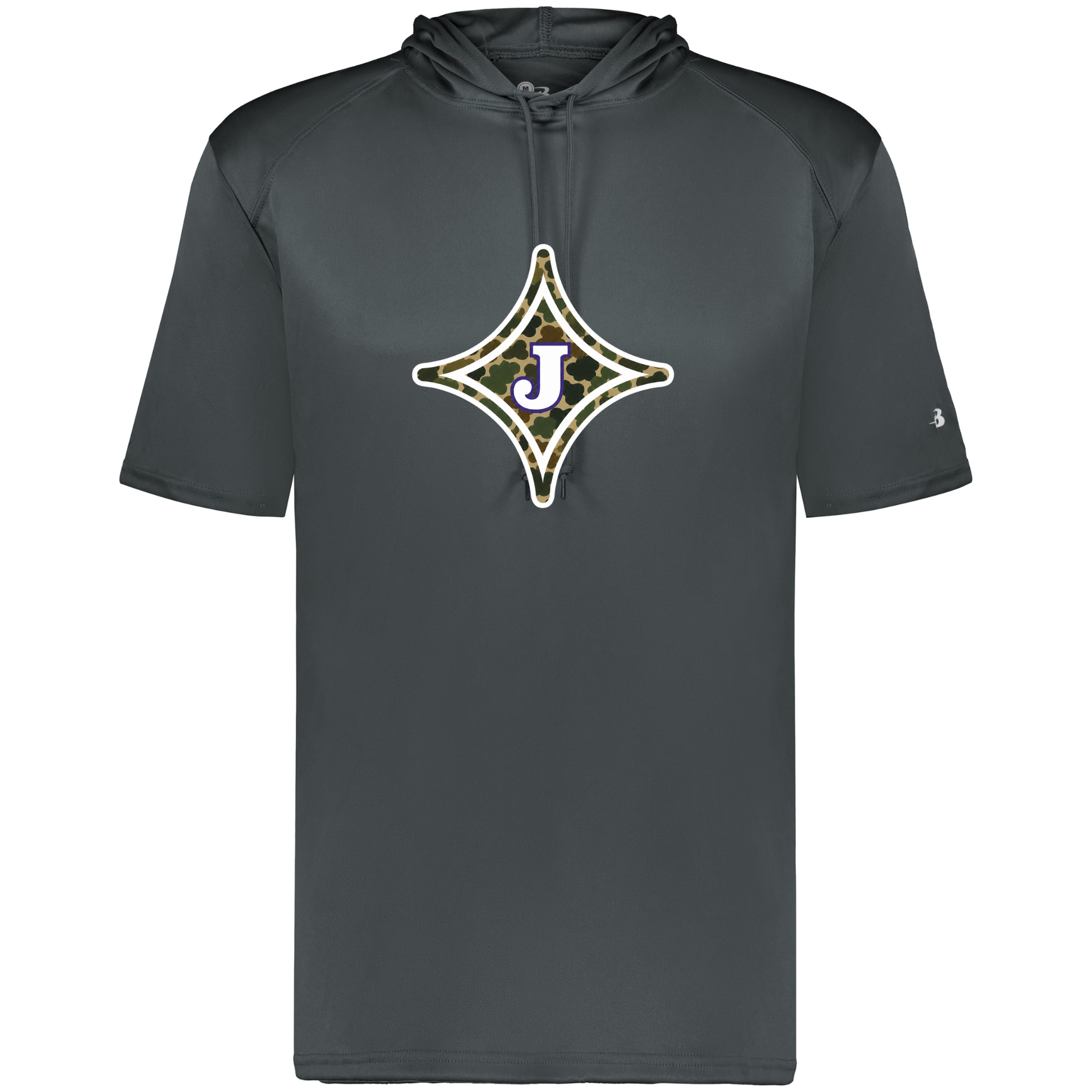 Jasper Camo Star Short-Sleeve Hoodie - Graphite