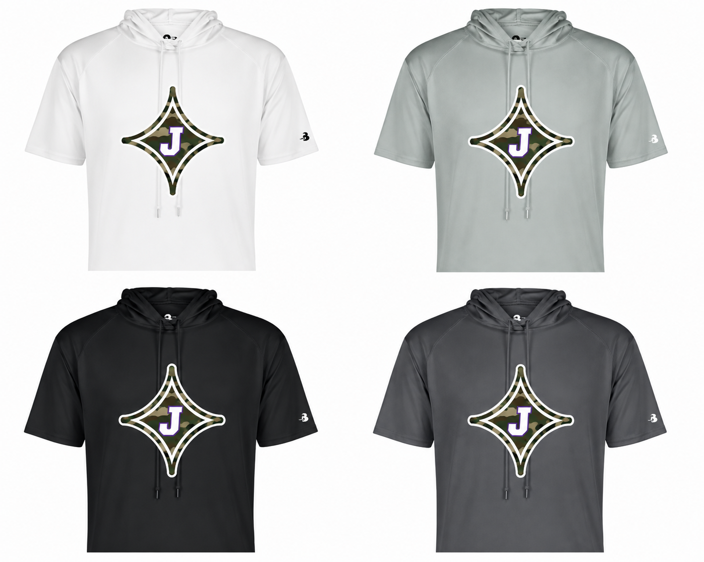 Jasper Camo Star Short-Sleeve Hoodie - Color Preview