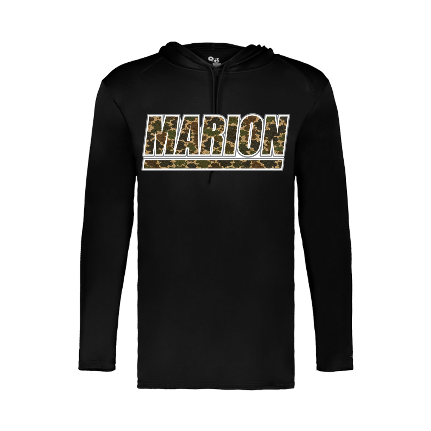 Marion Camo LS Hoodie - Black