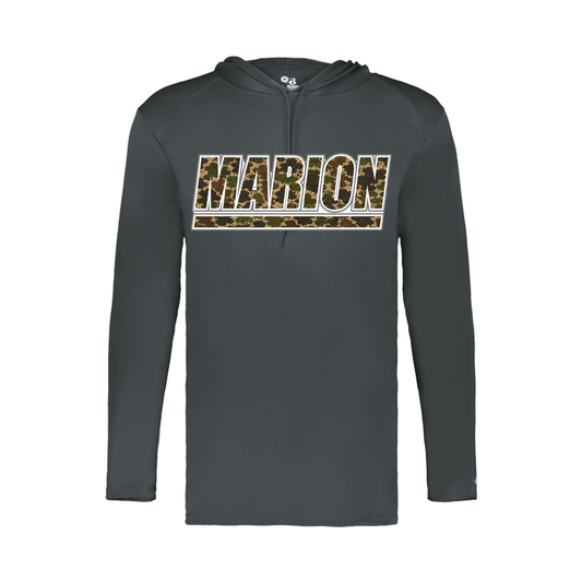 Marion Camo LS Hoodie - Graphite