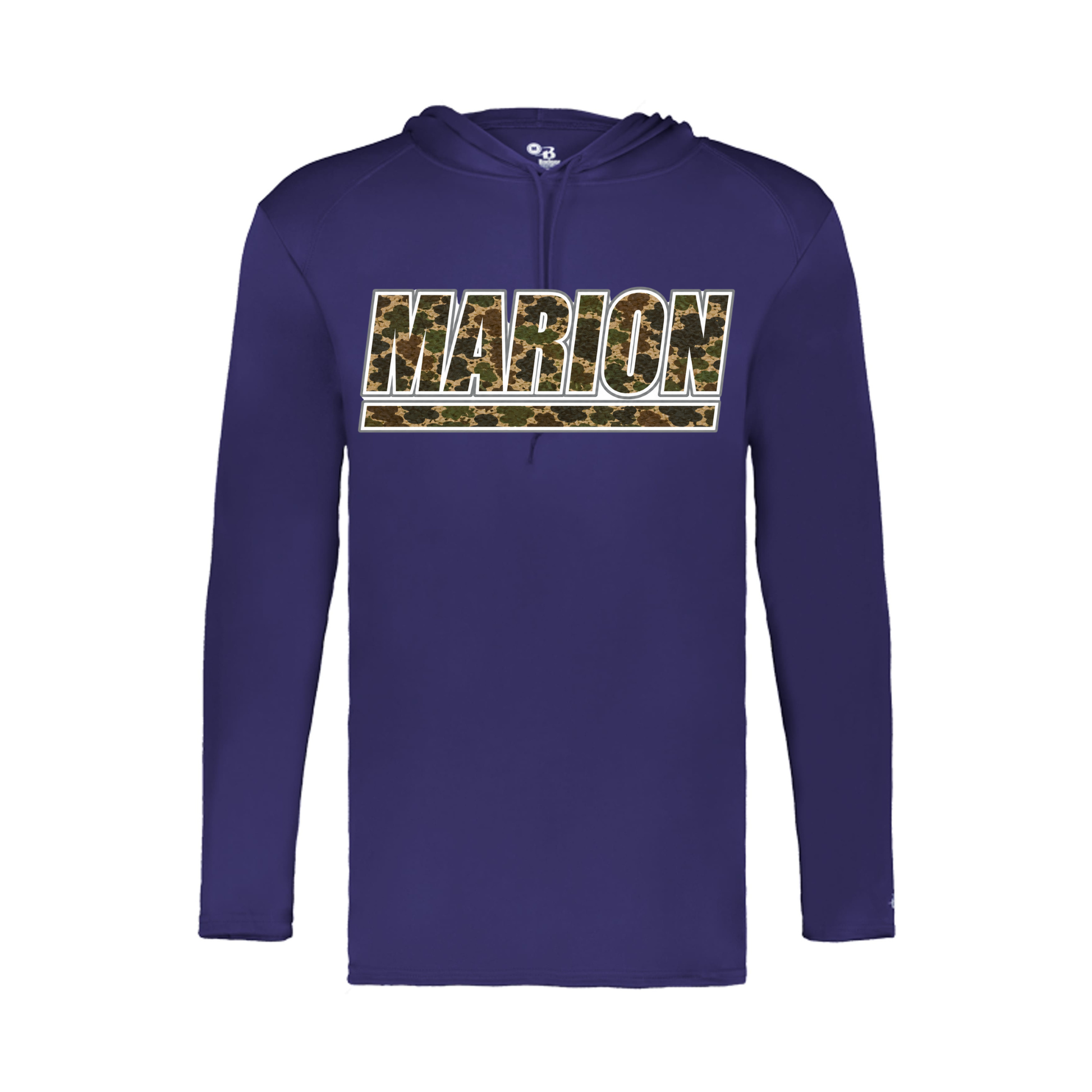 Marion Camo LS Hoodie - Purple