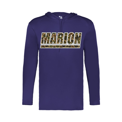 Marion Camo LS Hoodie - Purple