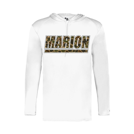 Marion Camo LS Hoodie - White