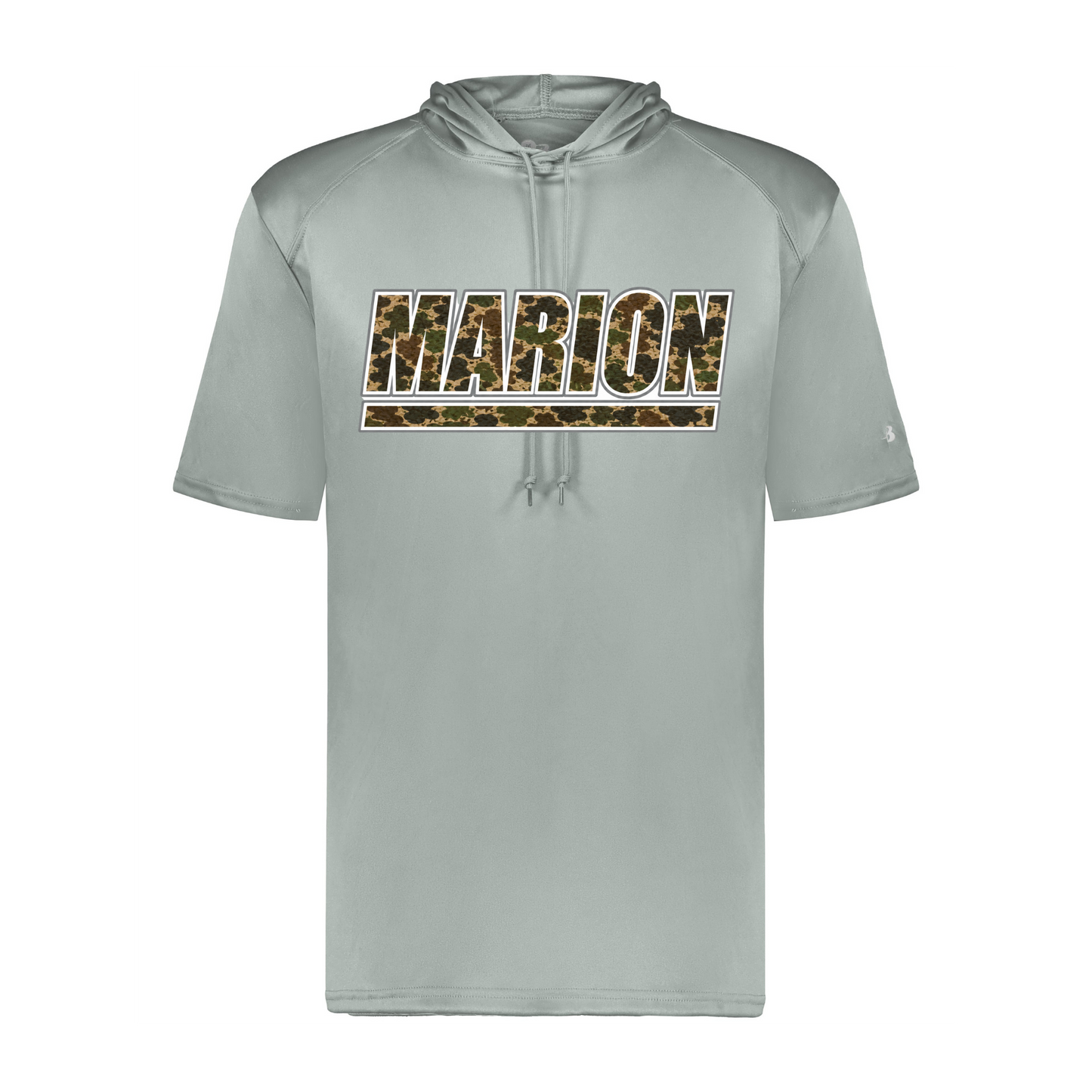 Marion Camo SS Hoodie - Silver