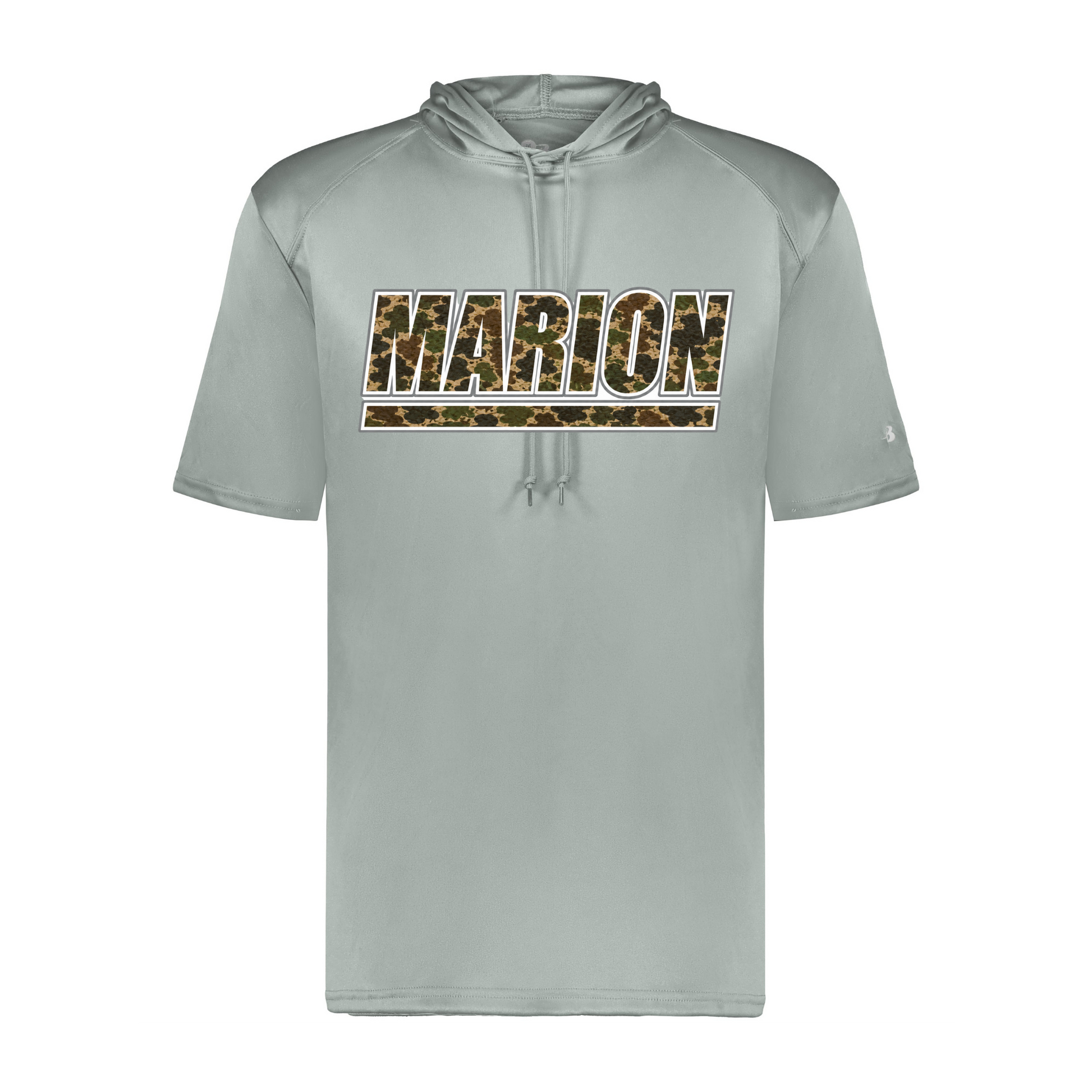 Marion Camo SS Hoodie - Silver
