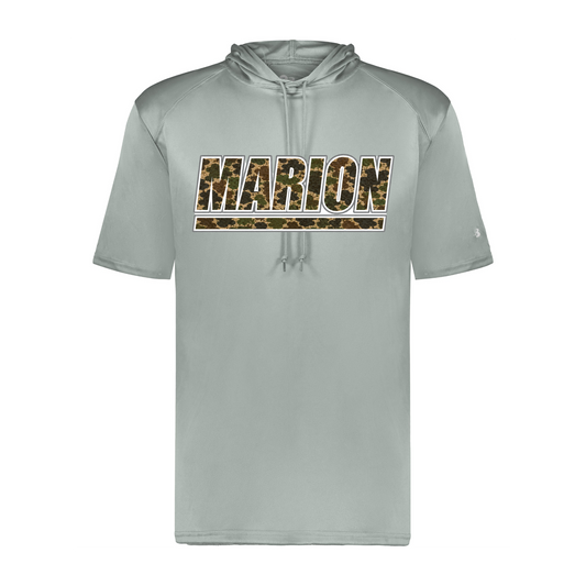 Marion Camo SS Hoodie - Silver