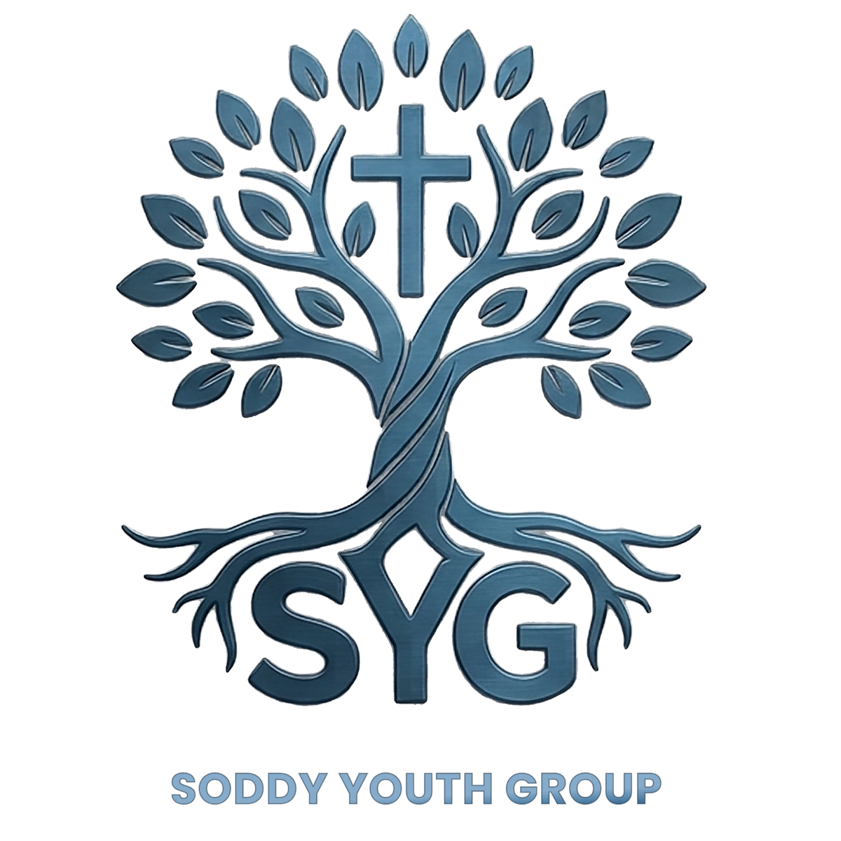 Soddy Youth Group SYG tree and cross logo