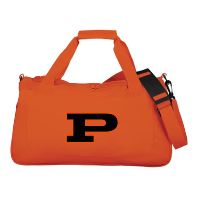 South Pittsburg P Duffel Bag Orange - Black P logo